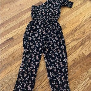 Elegant Black Floral Jumpsuit